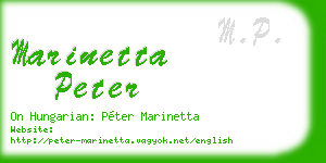 marinetta peter business card